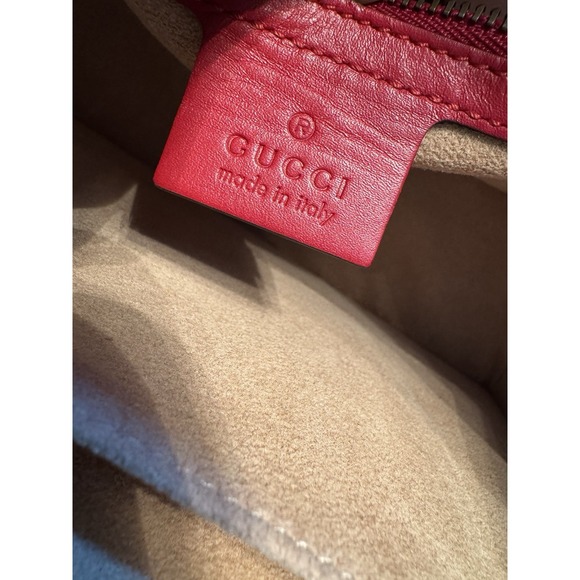 GUCCI Queen Margaret Hand Shoulder Bag Turnlock Leather White Red Blue Pink - Picture 14 of 16